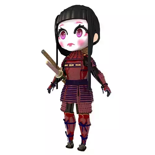 Geisha Samurai 3D model