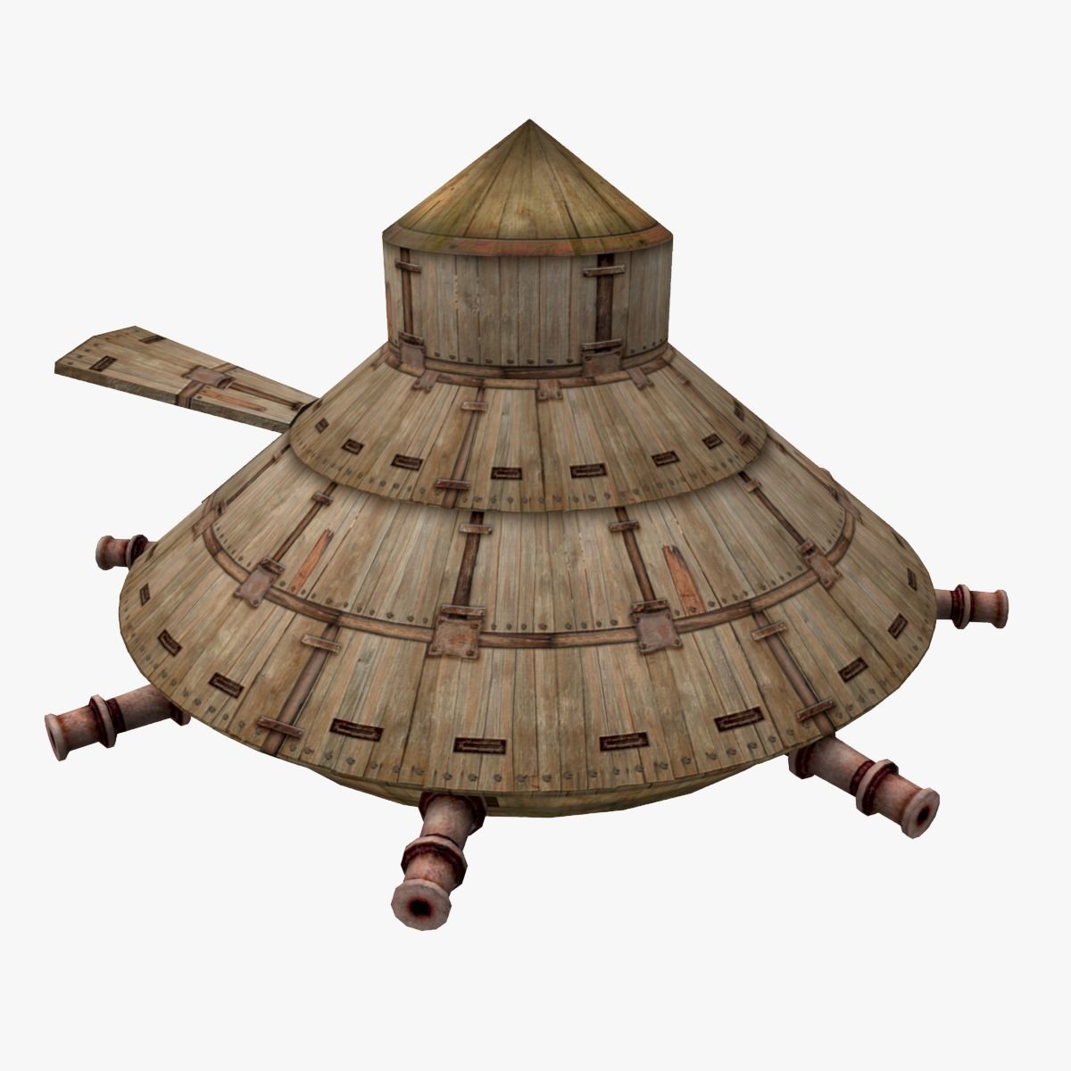 DaVinci Tank Low-poly 3D model_2