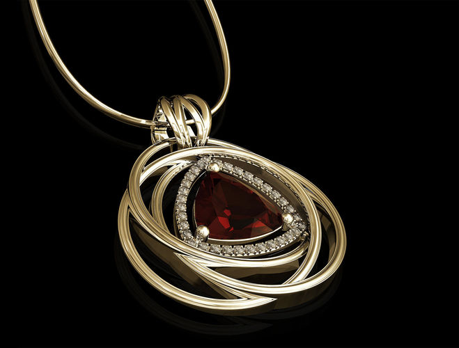 entangled celtic pendant 3D print model