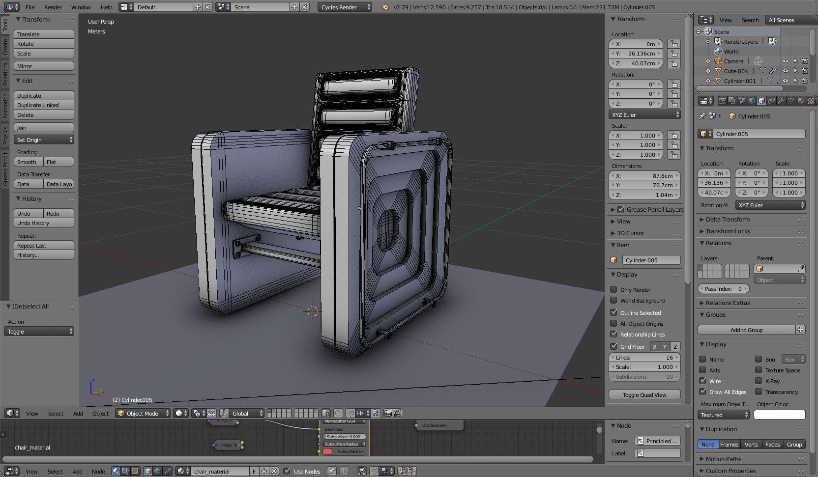 chair futuristic Free 3D model_4