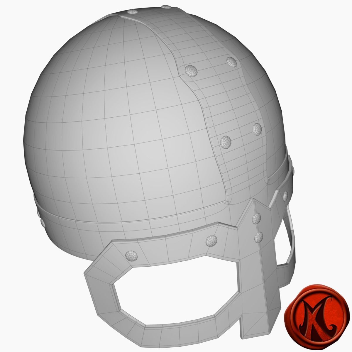 Medieval Helmet A Low-poly 3D model_3