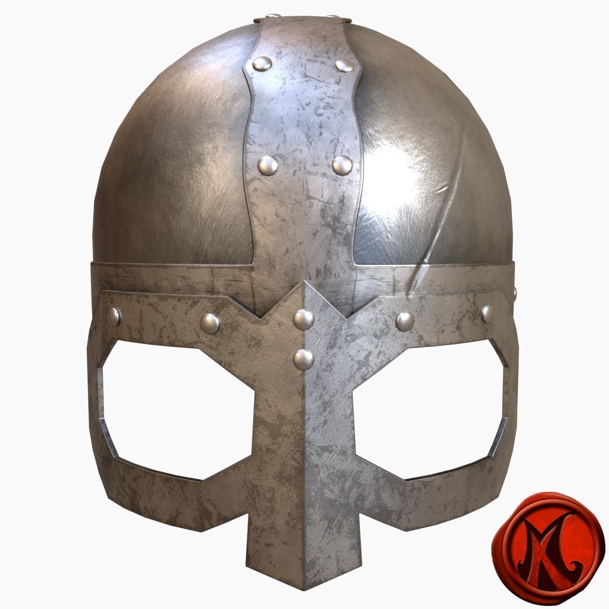 Medieval Helmet A Low-poly 3D model_4