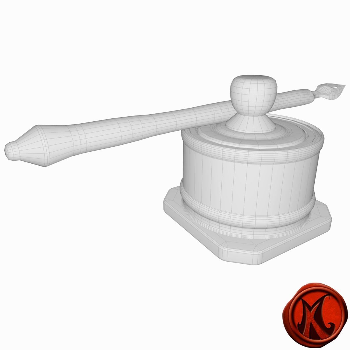 Pen and Ink A Low-poly 3D model_3