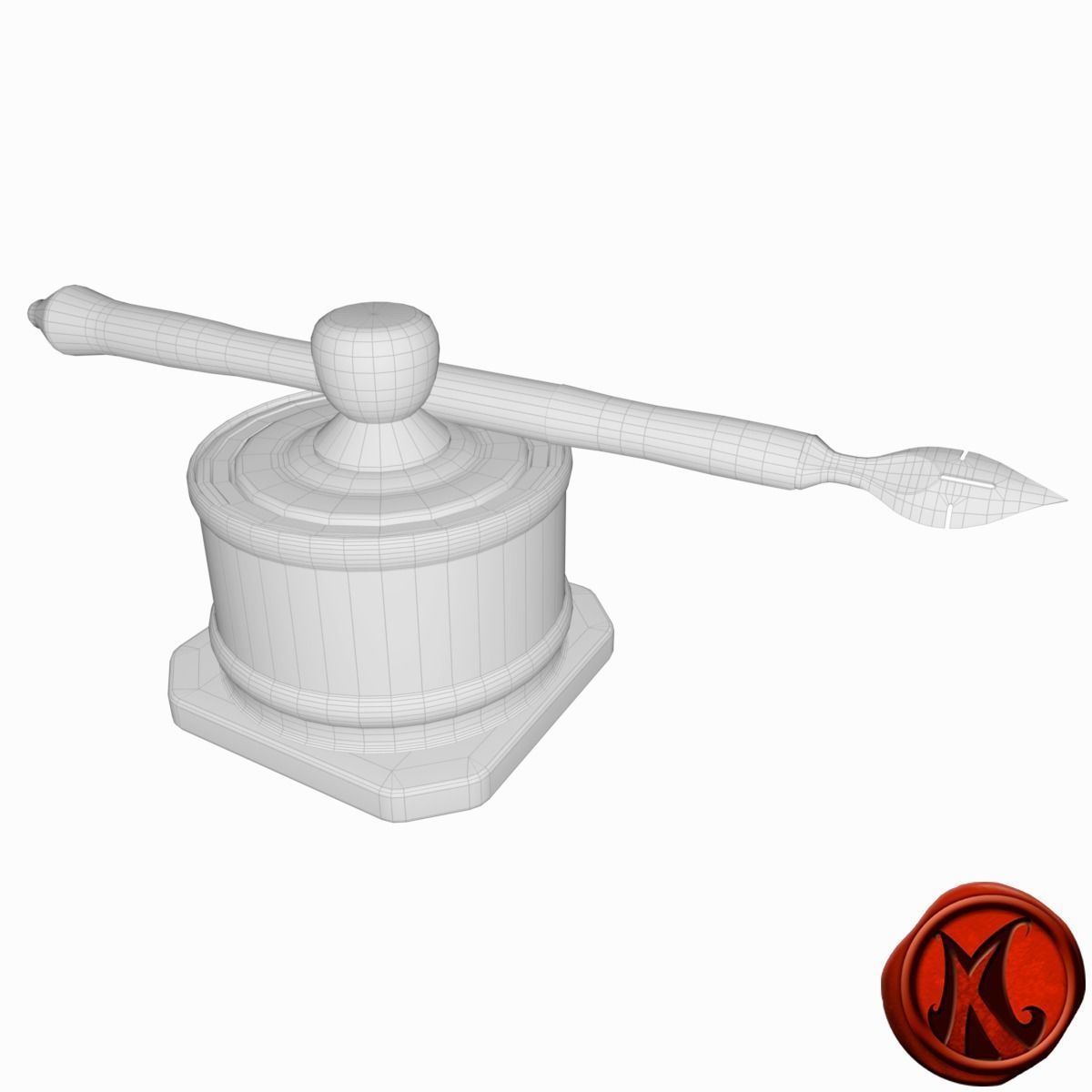 Pen and Ink A Low-poly 3D model_1