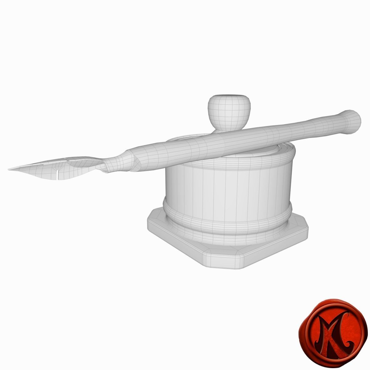 Pen and Ink A Low-poly 3D model_5
