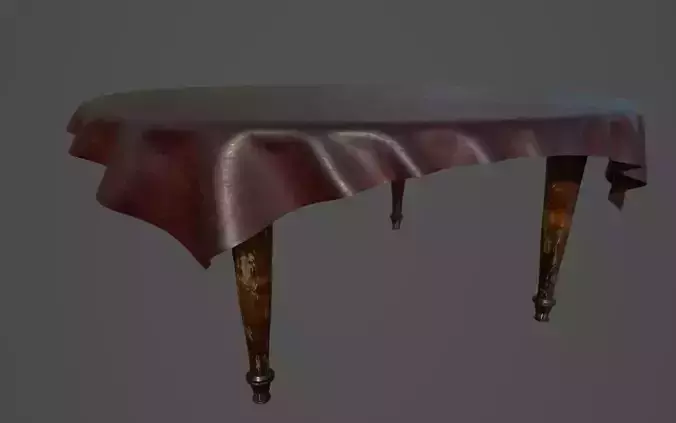 Wooden Table Low-poly 3D model