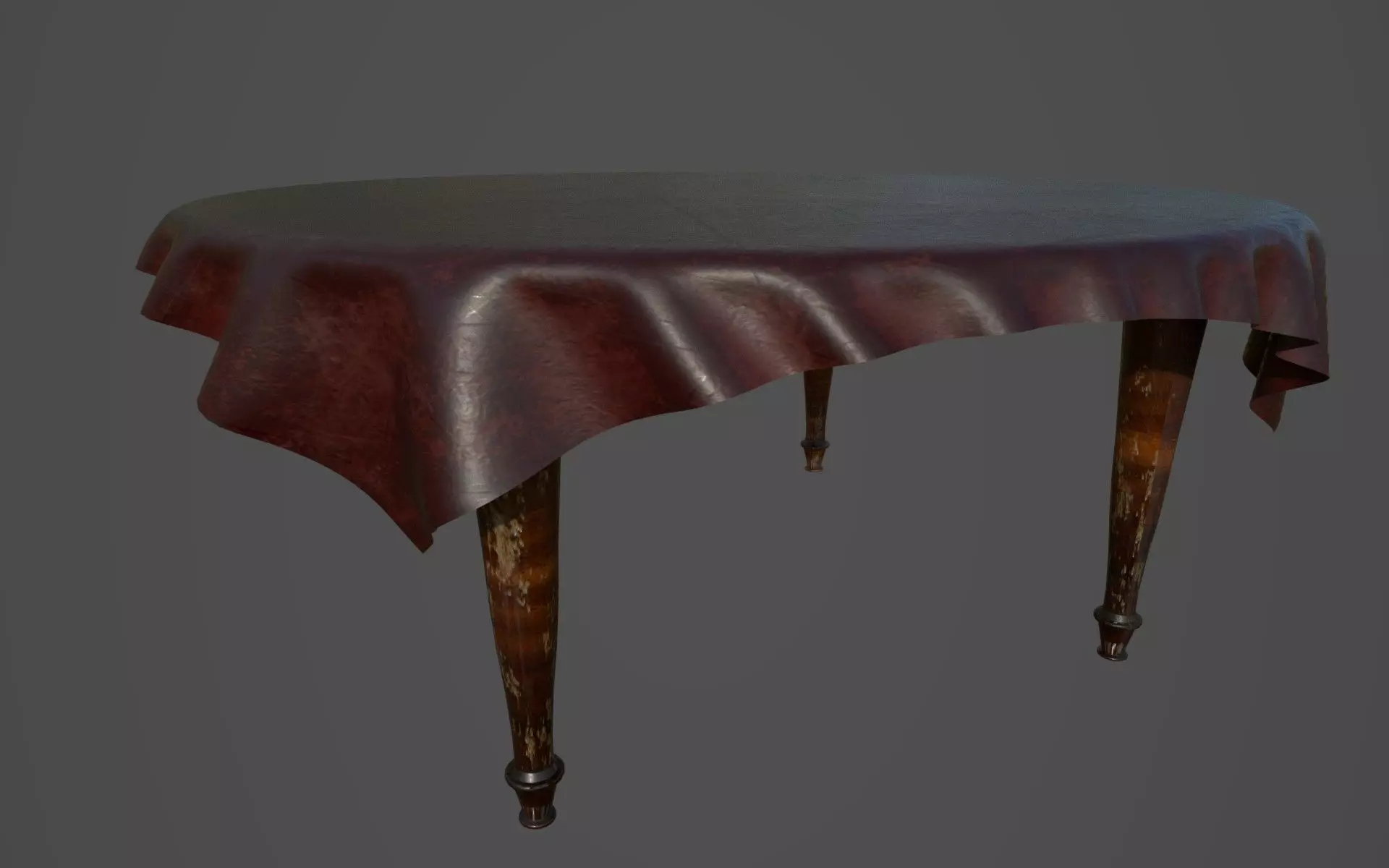 Wooden Table Low-poly 3D model_0