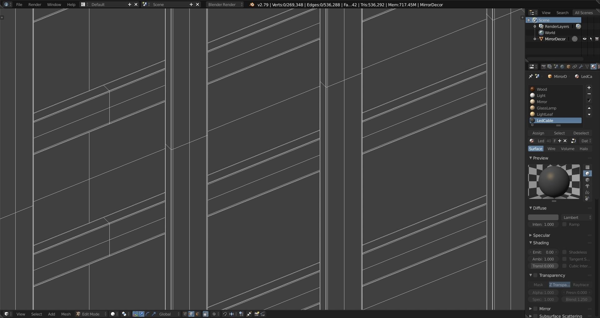 Mirror Decor Lamp Details Free 3D model_28
