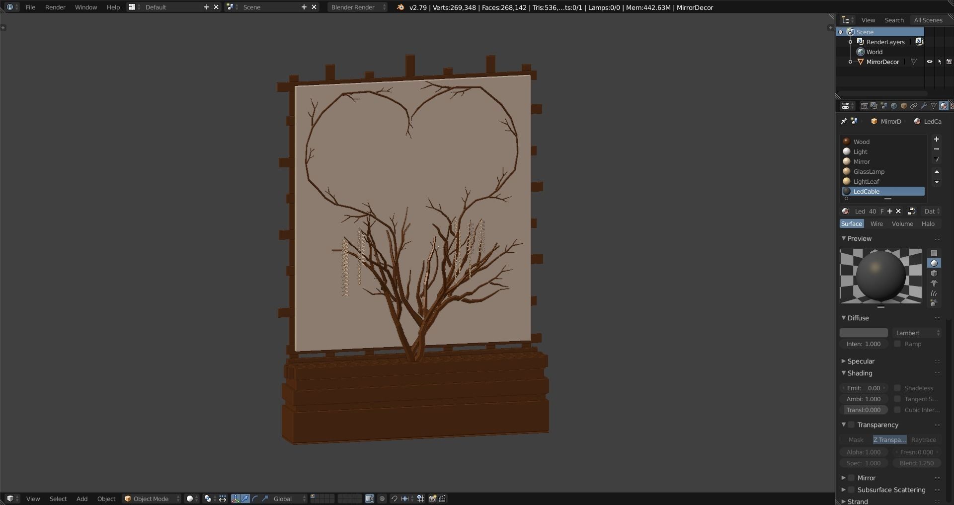 Mirror Decor Lamp Details Free 3D model_16