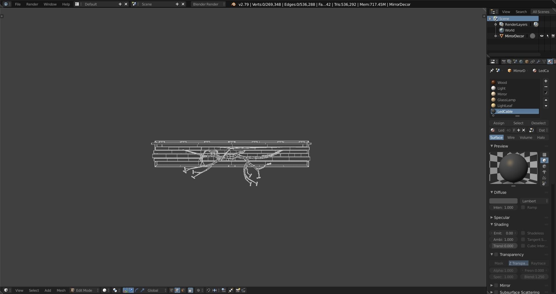 Mirror Decor Lamp Details Free 3D model_20