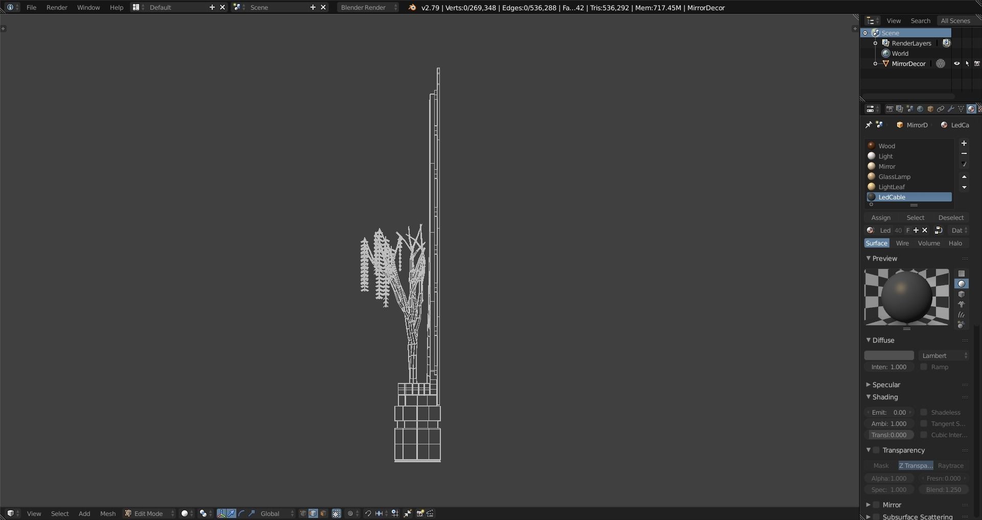 Mirror Decor Lamp Details Free 3D model_19