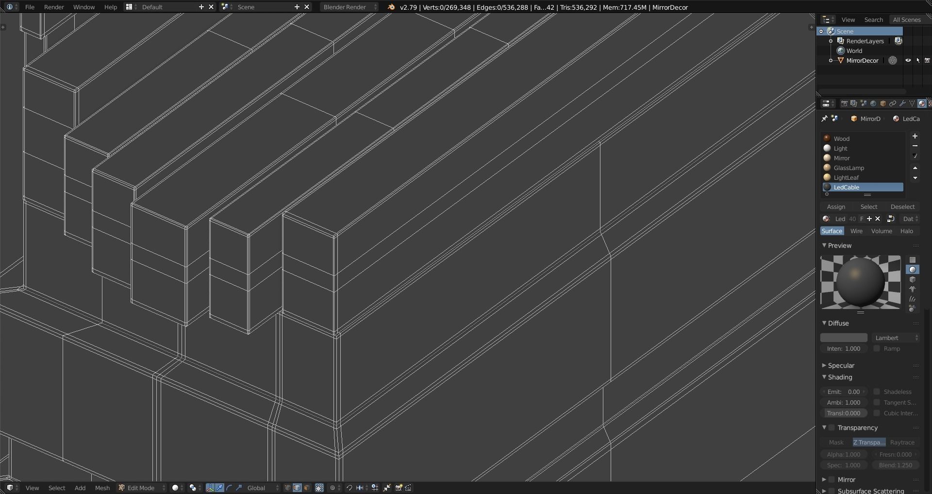 Mirror Decor Lamp Details Free 3D model_30