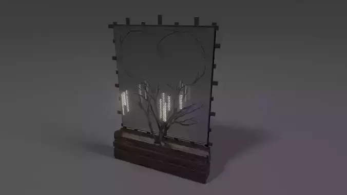 Mirror Decor Lamp Details Free 3D model