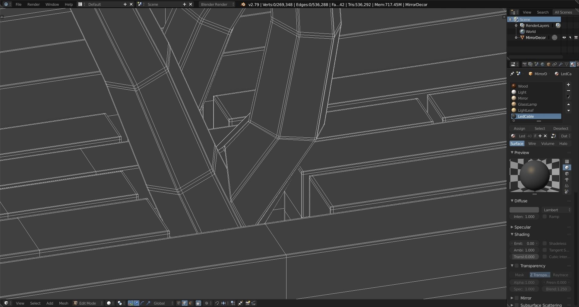 Mirror Decor Lamp Details Free 3D model_26