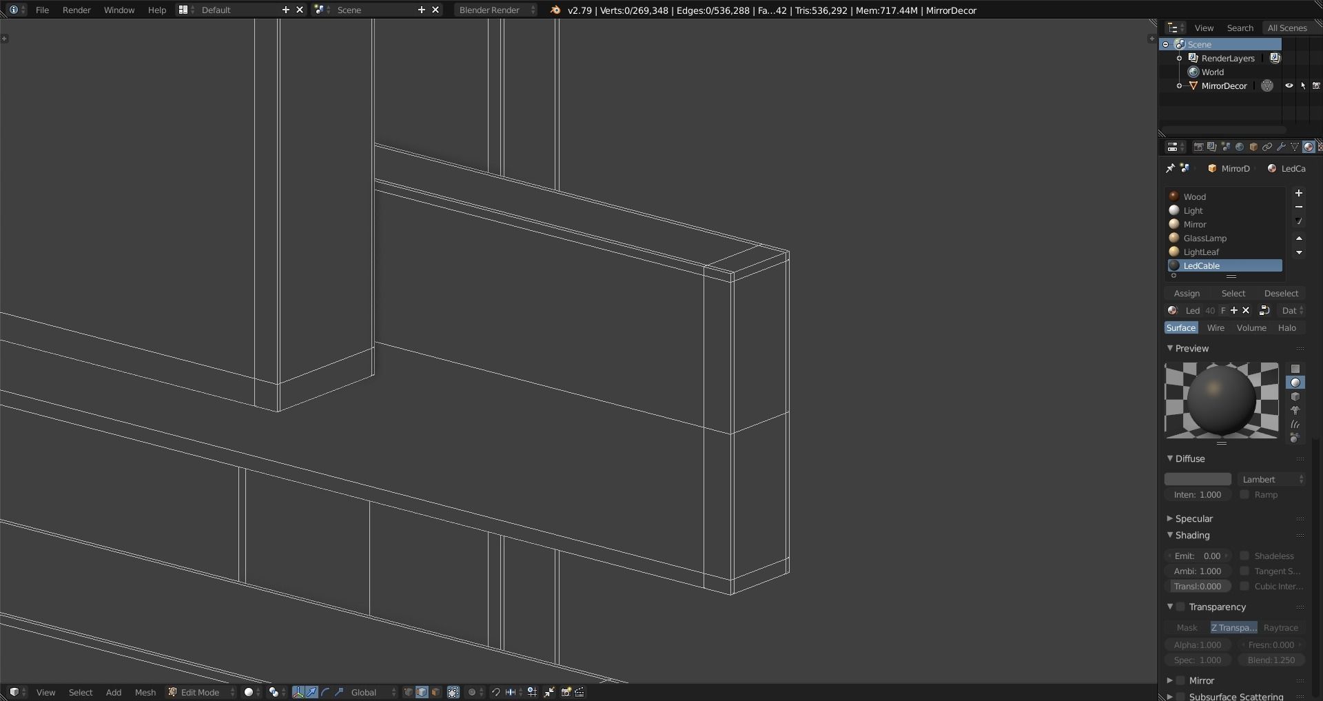 Mirror Decor Lamp Details Free 3D model_25