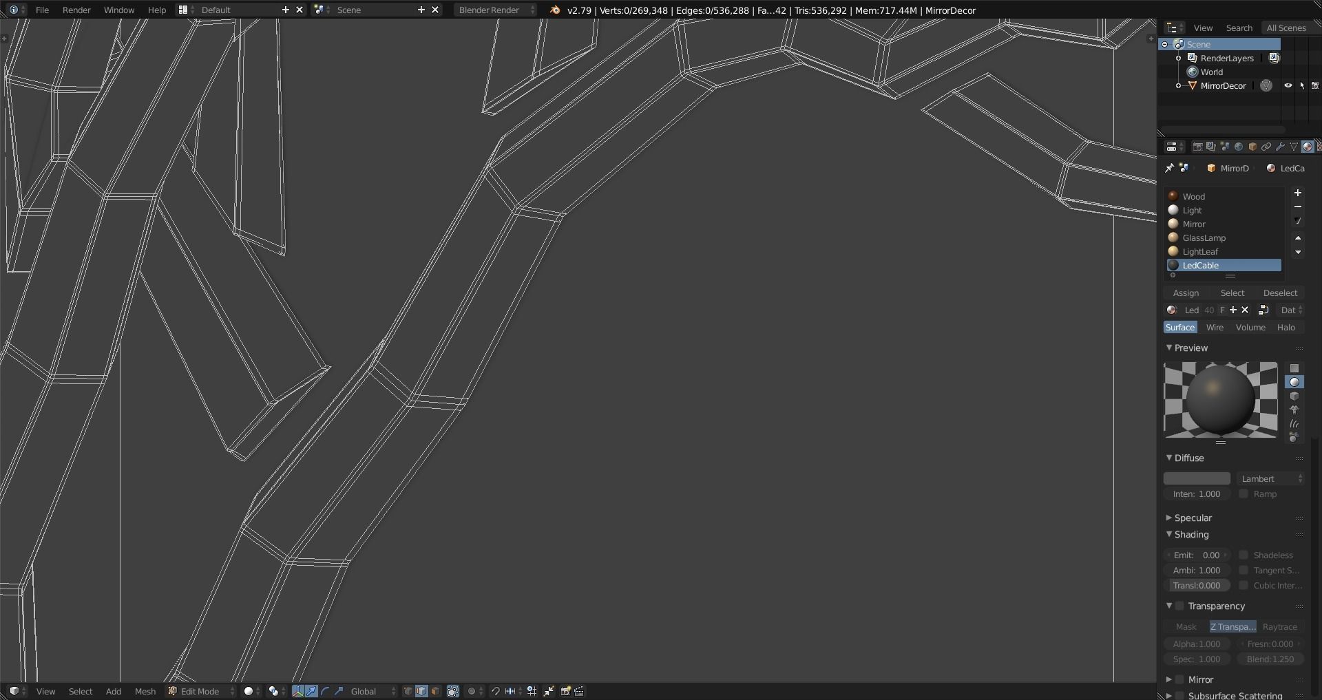 Mirror Decor Lamp Details Free 3D model_29