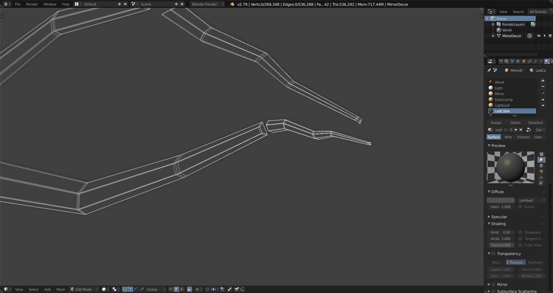 Mirror Decor Lamp Details Free 3D model_27