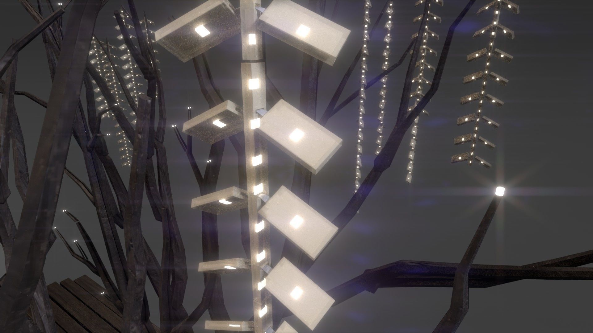 Mirror Decor Lamp Details Free 3D model_15