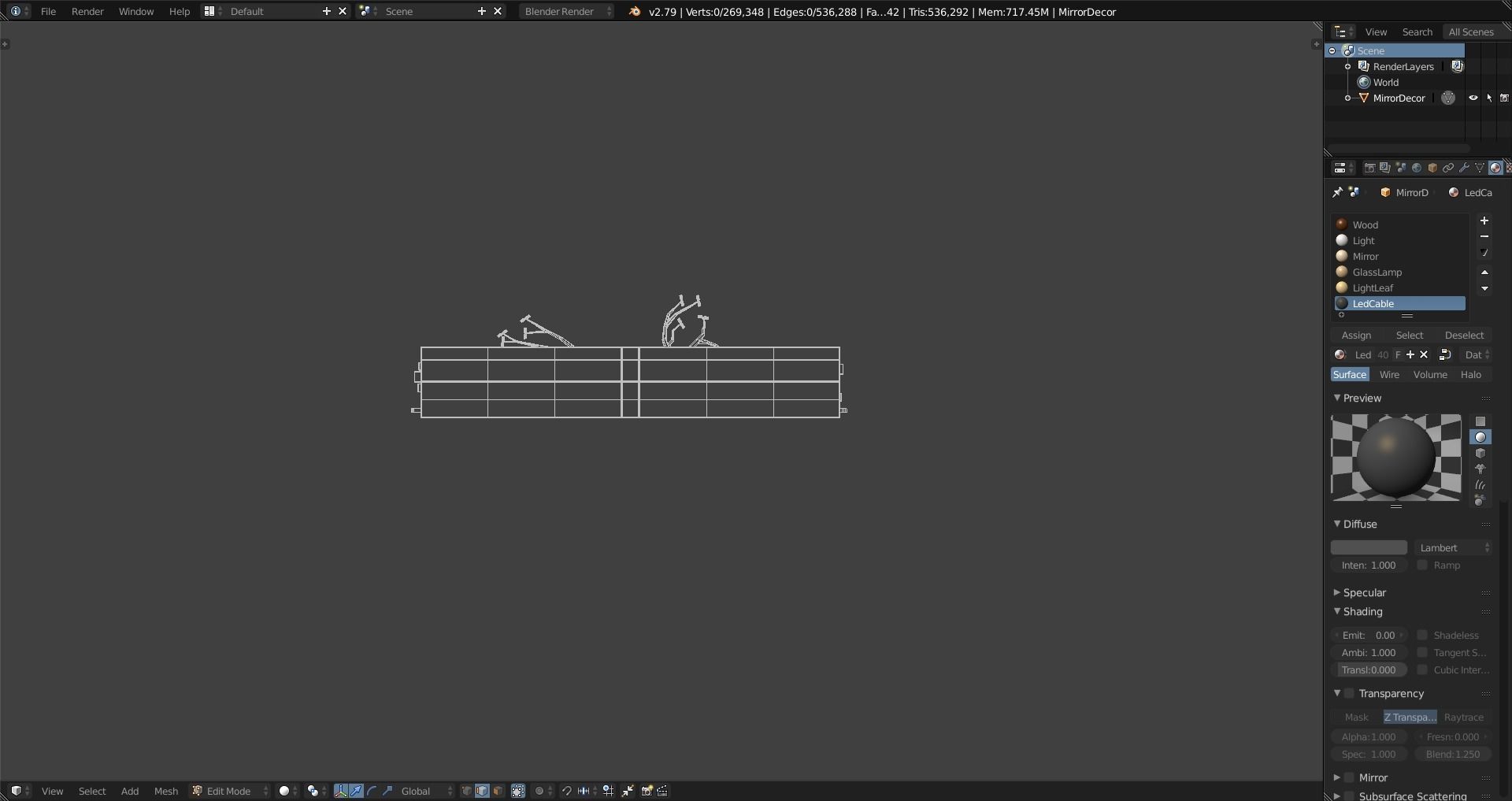 Mirror Decor Lamp Details Free 3D model_21