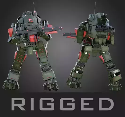 Titanfall Atlas RIGGED 3D model