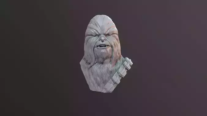chewbacca bust 3D print model