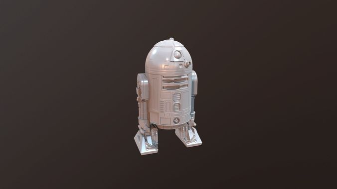 R2D2  print ready for FDM ors SLA printing 3D print model