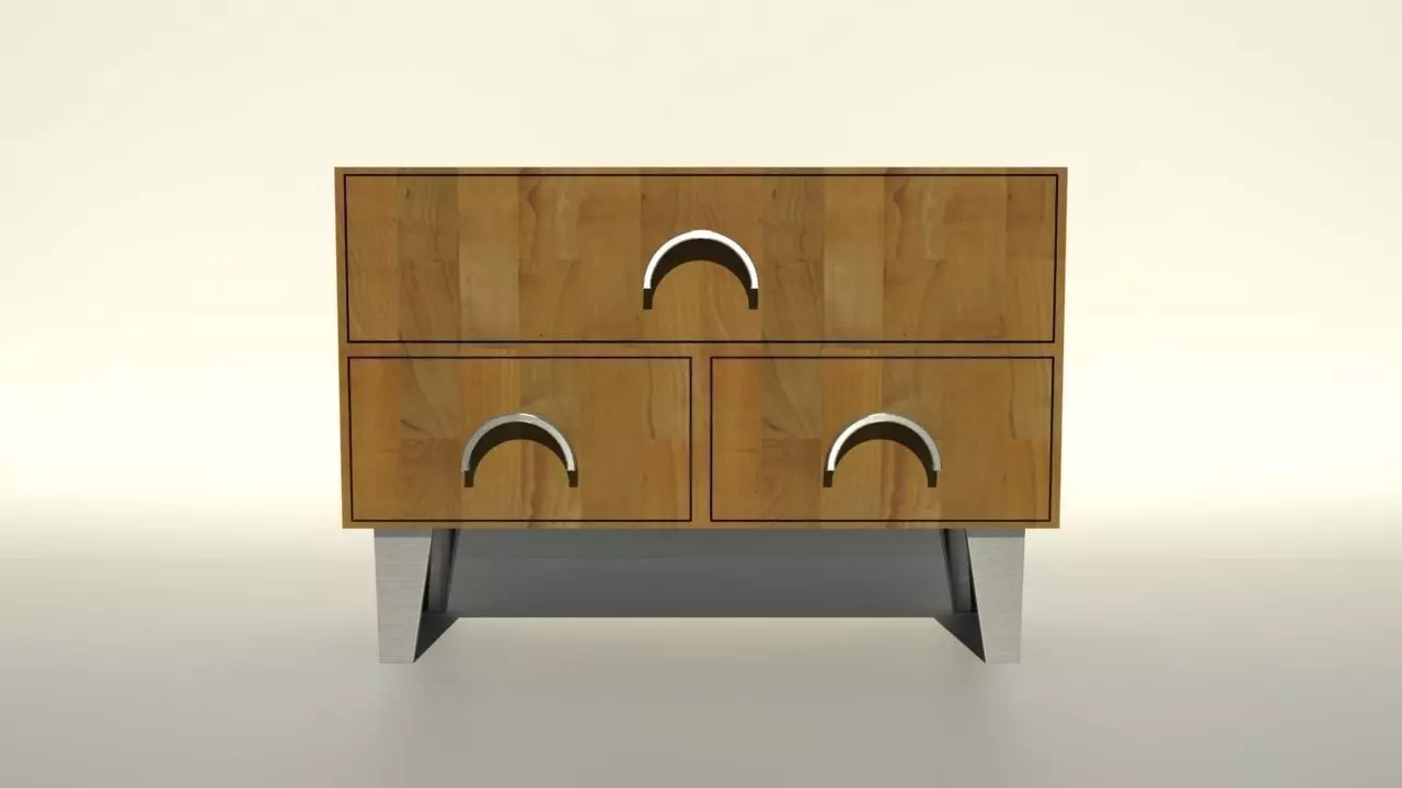 Living Room Cupboard 3D model_0