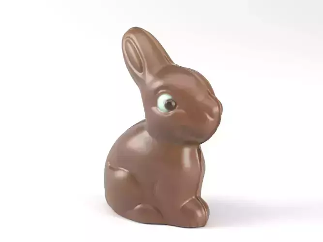 Photorealistic Chocolate Bunny 3D Scan