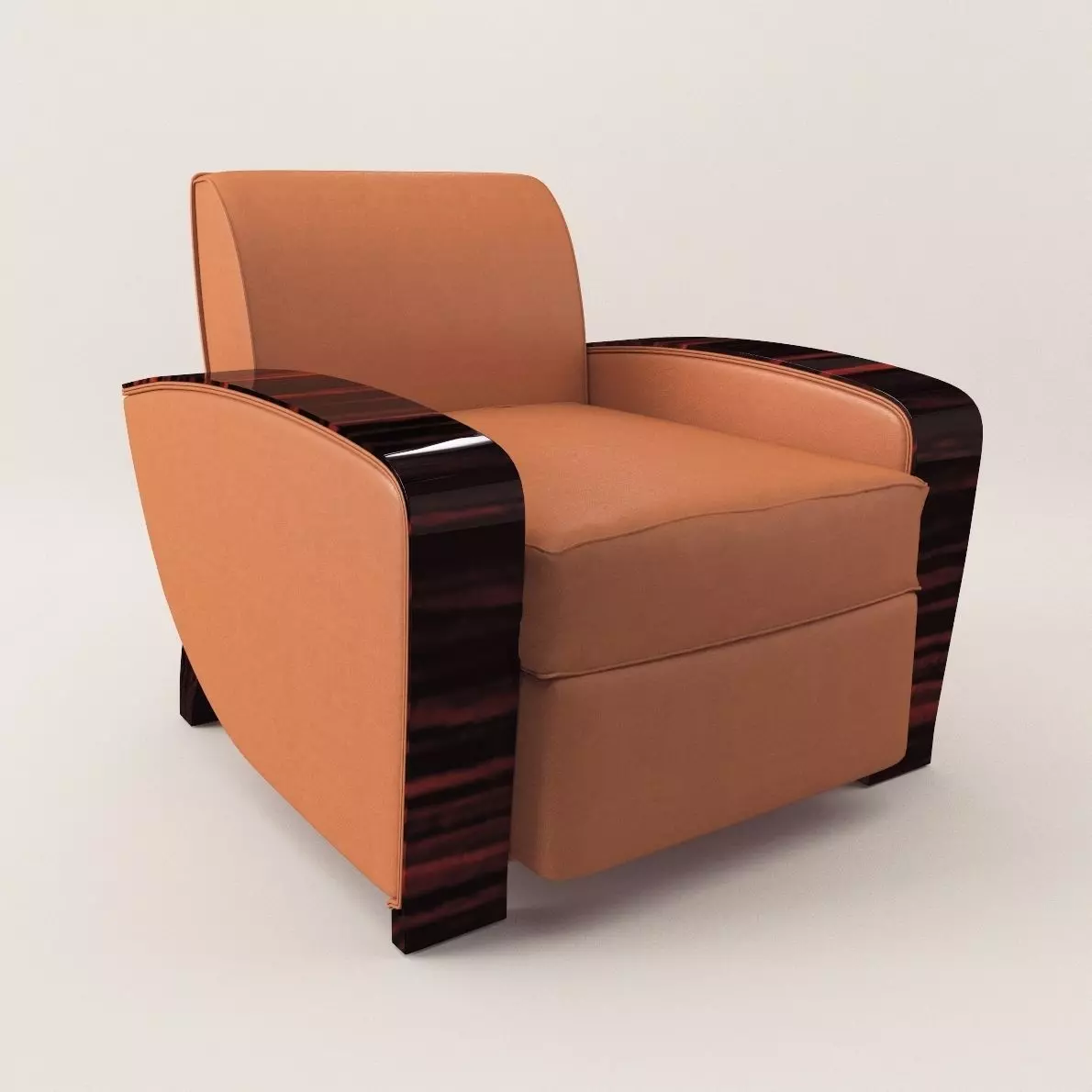 Armchair - Art Deco 1920 3D model_0