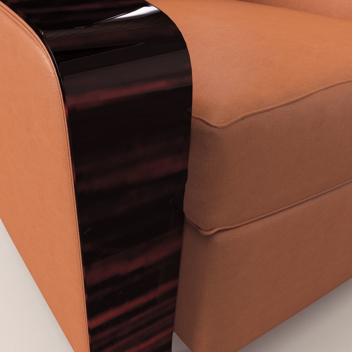 Armchair - Art Deco 1920 3D model_3