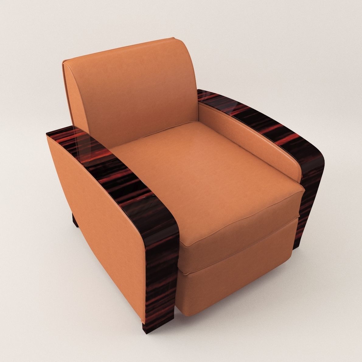 Armchair - Art Deco 1920 3D model_1