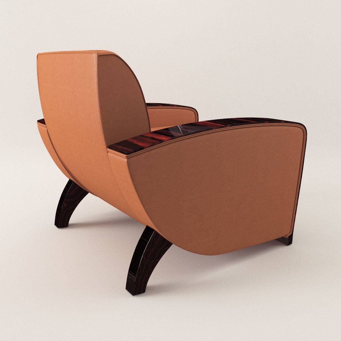 Armchair - Art Deco 1920 3D model_2