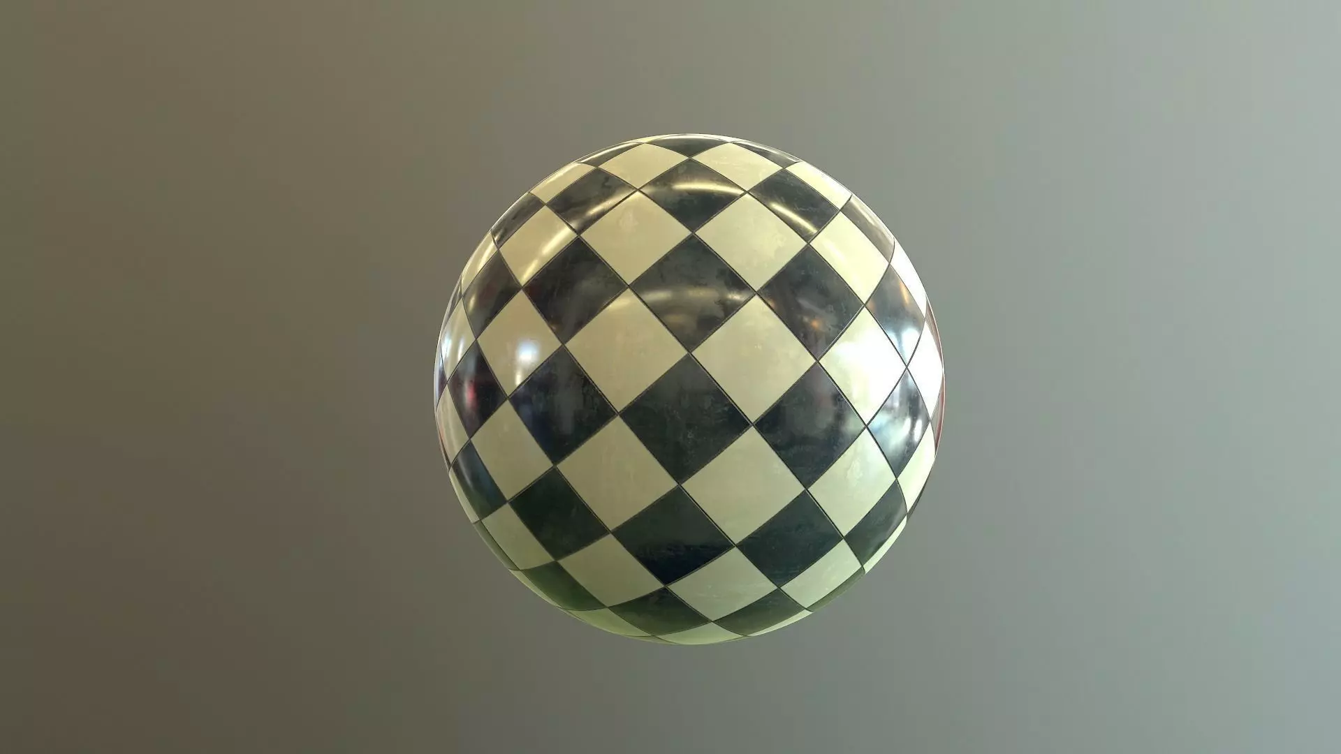 Polished marble checkers PBR Texture