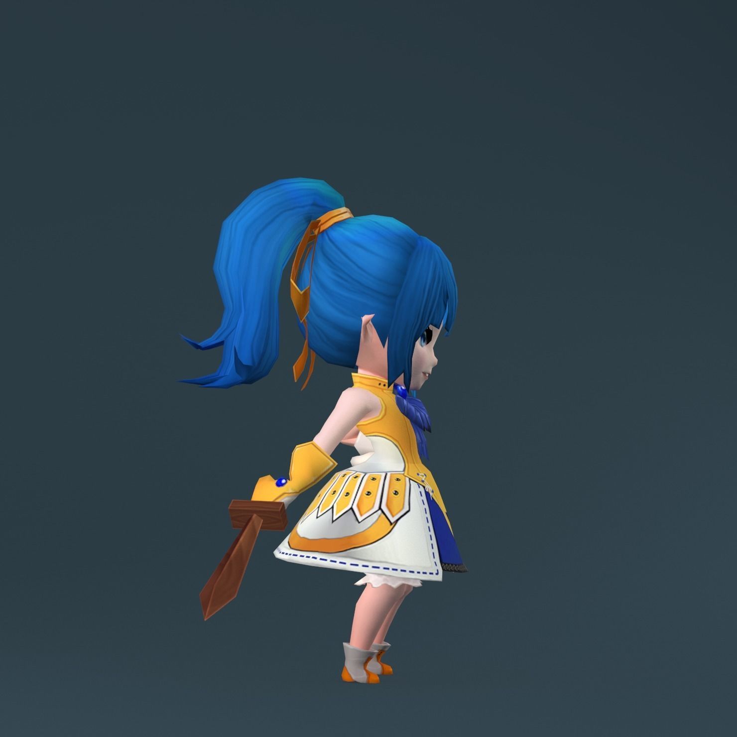 Gameready-Cena legend of zelda Low-poly 3D model_6