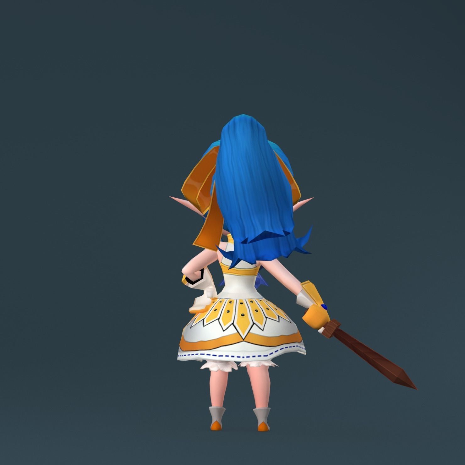 Gameready-Cena legend of zelda Low-poly 3D model_5