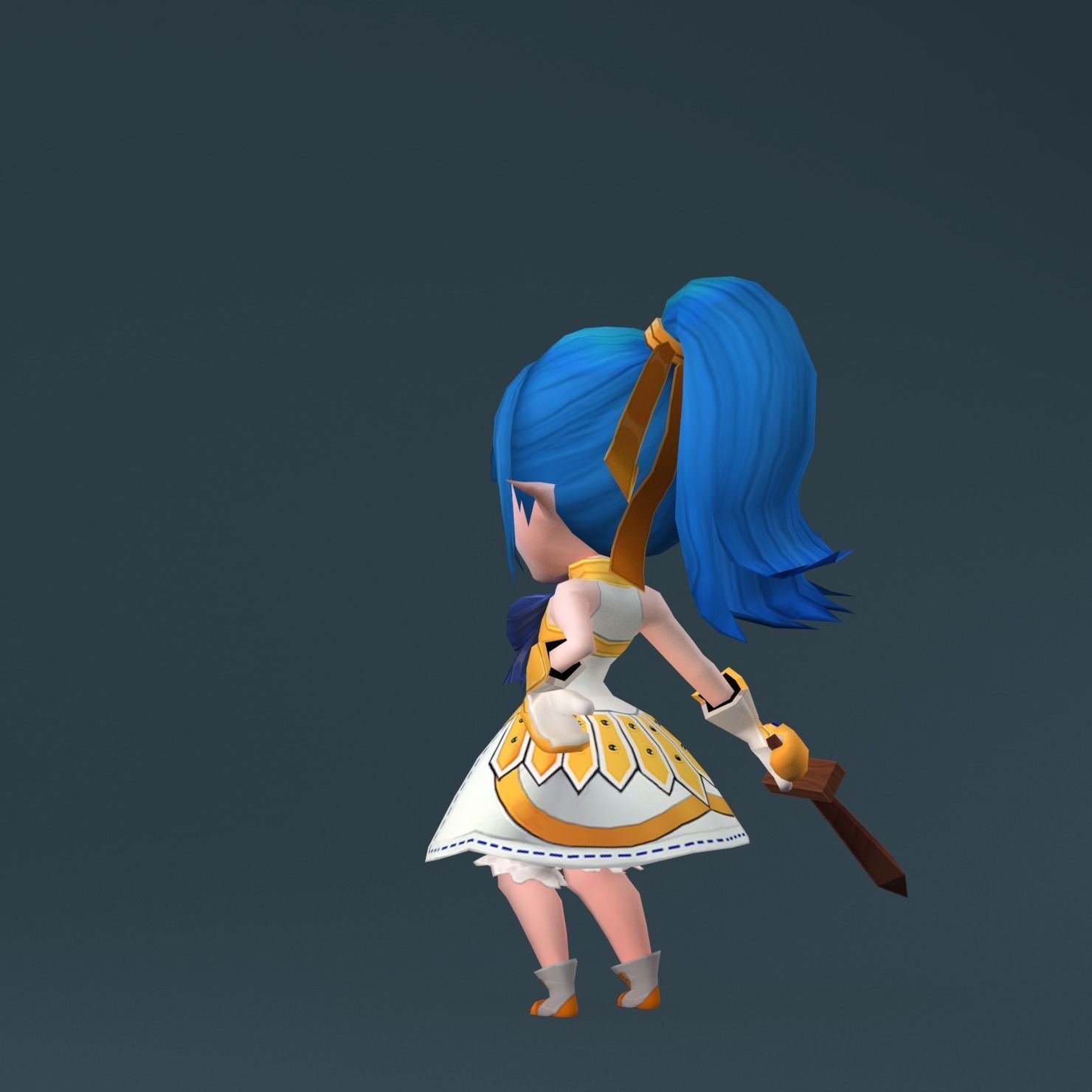 Gameready-Cena legend of zelda Low-poly 3D model_4