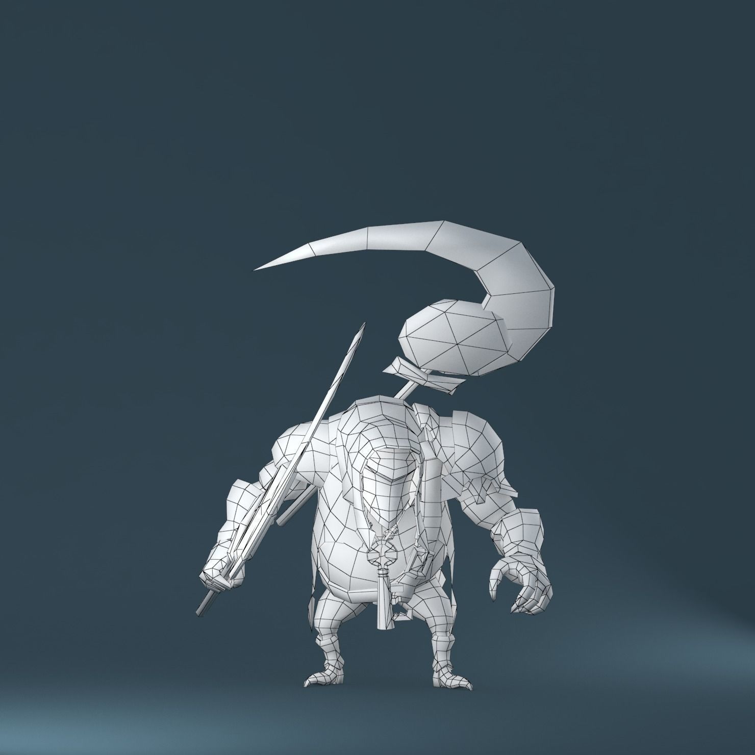 Gobling Ripper Low-poly 3D model_7