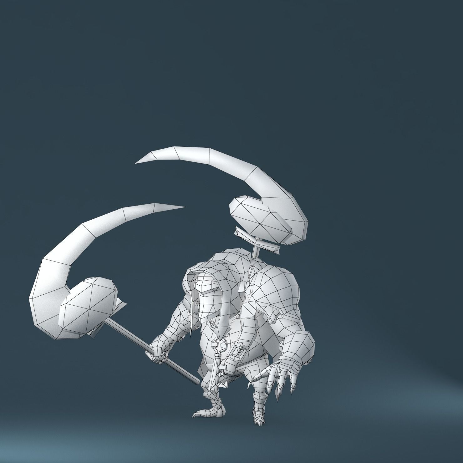 Gobling Ripper Low-poly 3D model_9