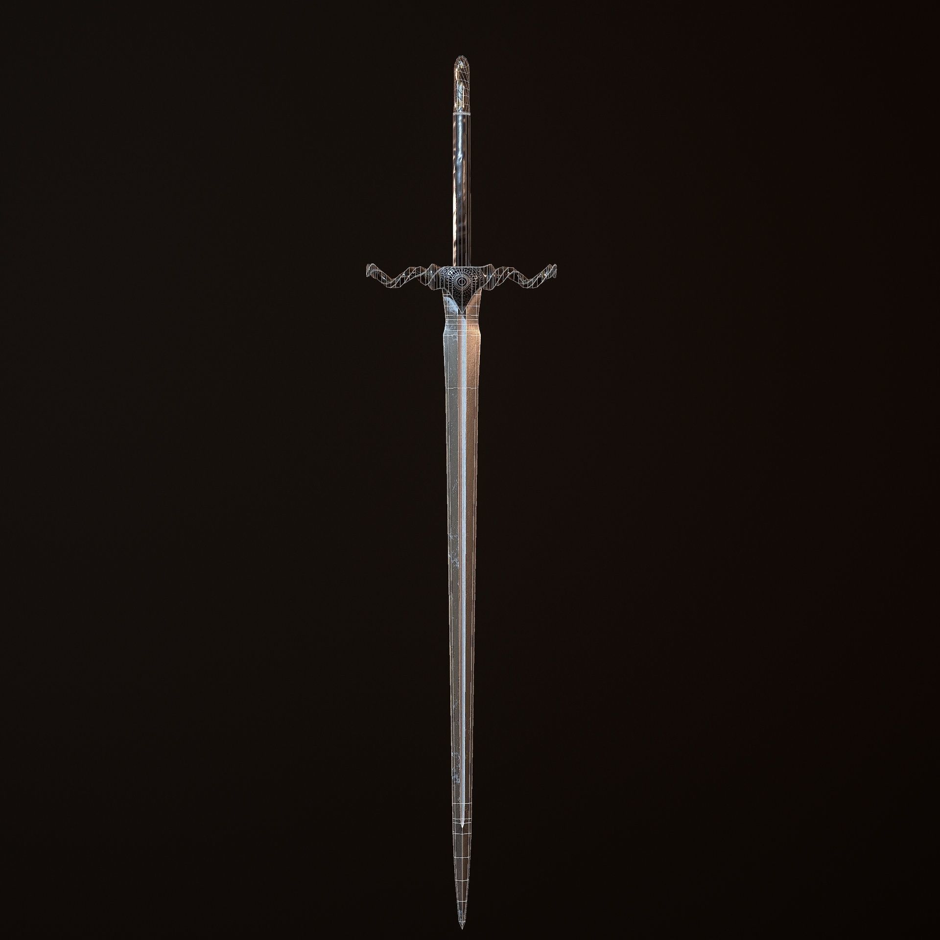 HIE Game Ready Sword D180227 Low-poly 3D model_14
