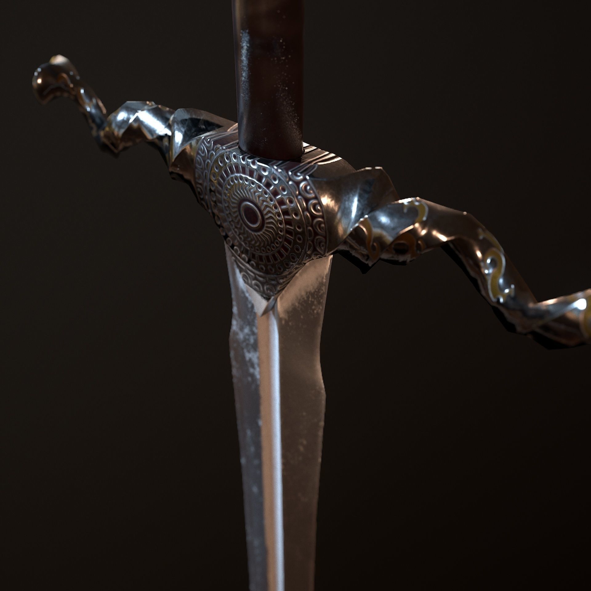 HIE Game Ready Sword D180227 Low-poly 3D model_6