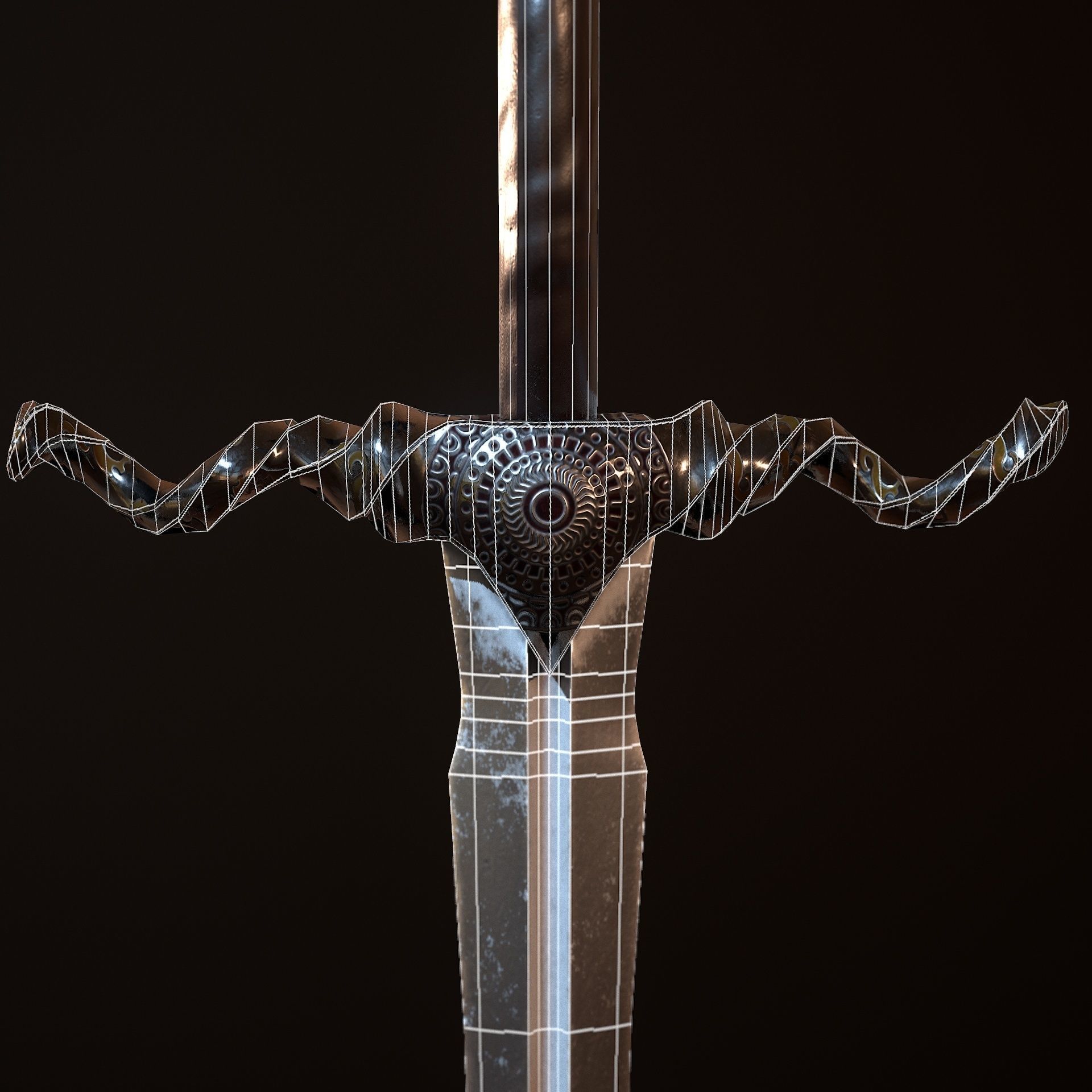 HIE Game Ready Sword D180227 Low-poly 3D model_5
