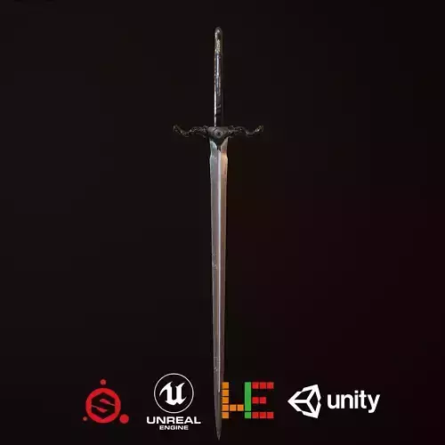 HIE Game Ready Sword D180227 Low-poly 3D model