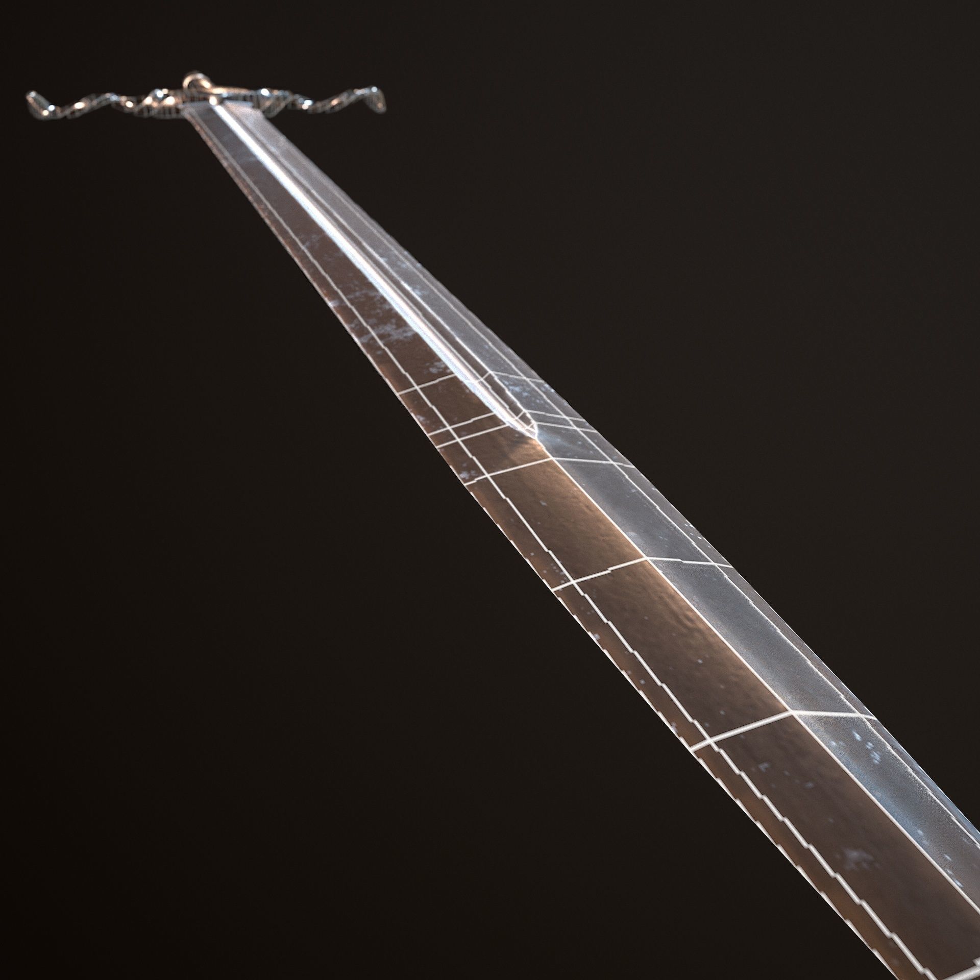 HIE Game Ready Sword D180227 Low-poly 3D model_11