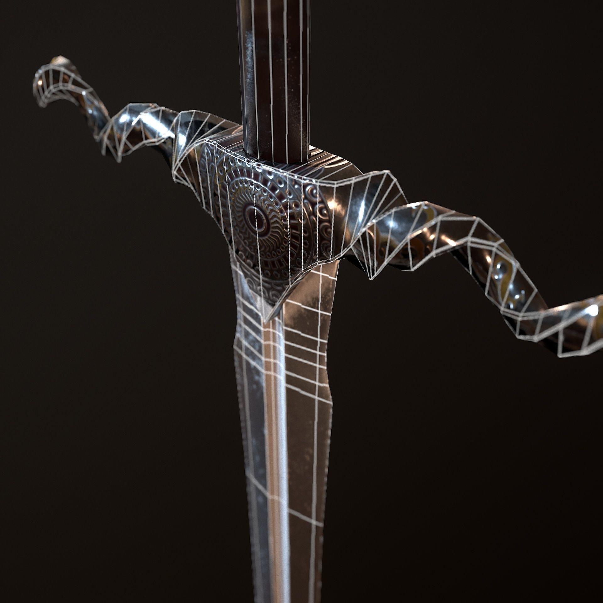 HIE Game Ready Sword D180227 Low-poly 3D model_8