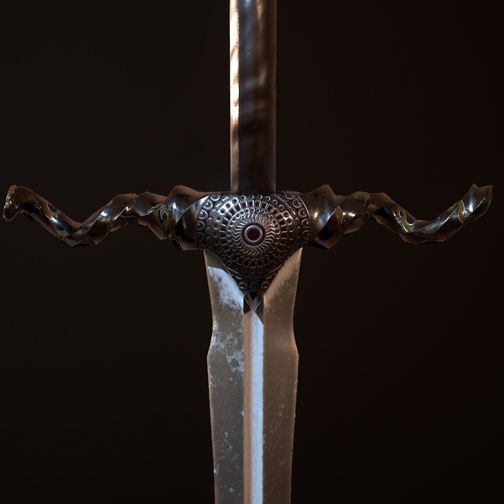 HIE Game Ready Sword D180227 Low-poly 3D model_3