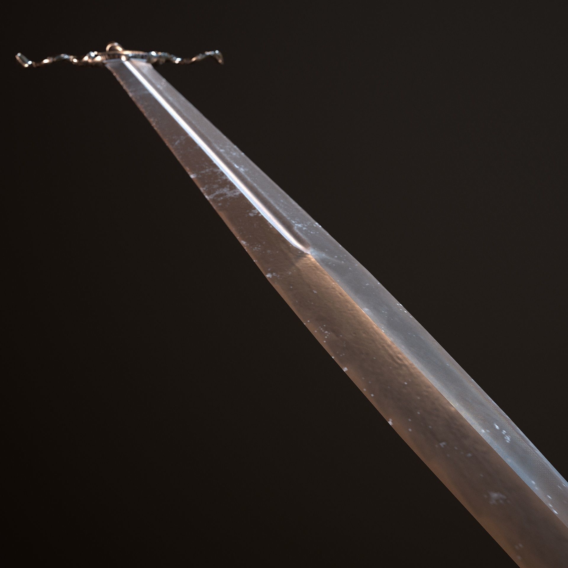 HIE Game Ready Sword D180227 Low-poly 3D model_9