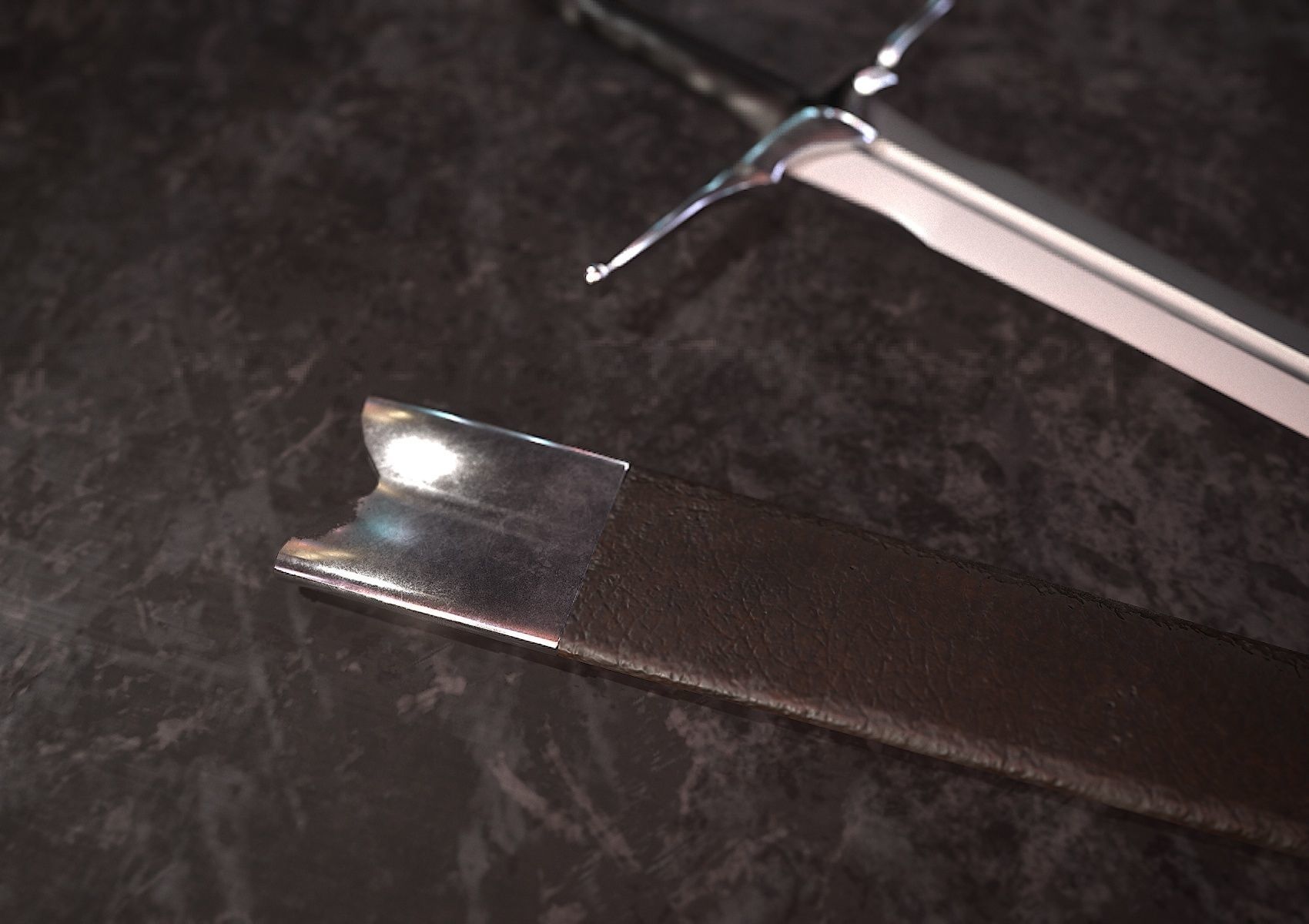 HIE Game Ready Sword D180226 Low-poly 3D model_3