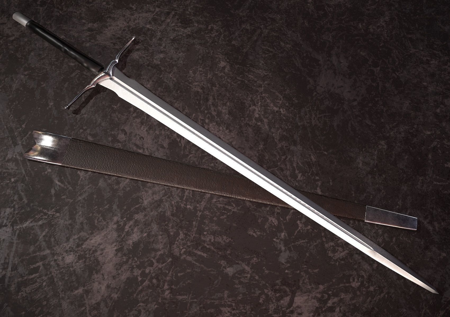 HIE Game Ready Sword D180226 Low-poly 3D model_15