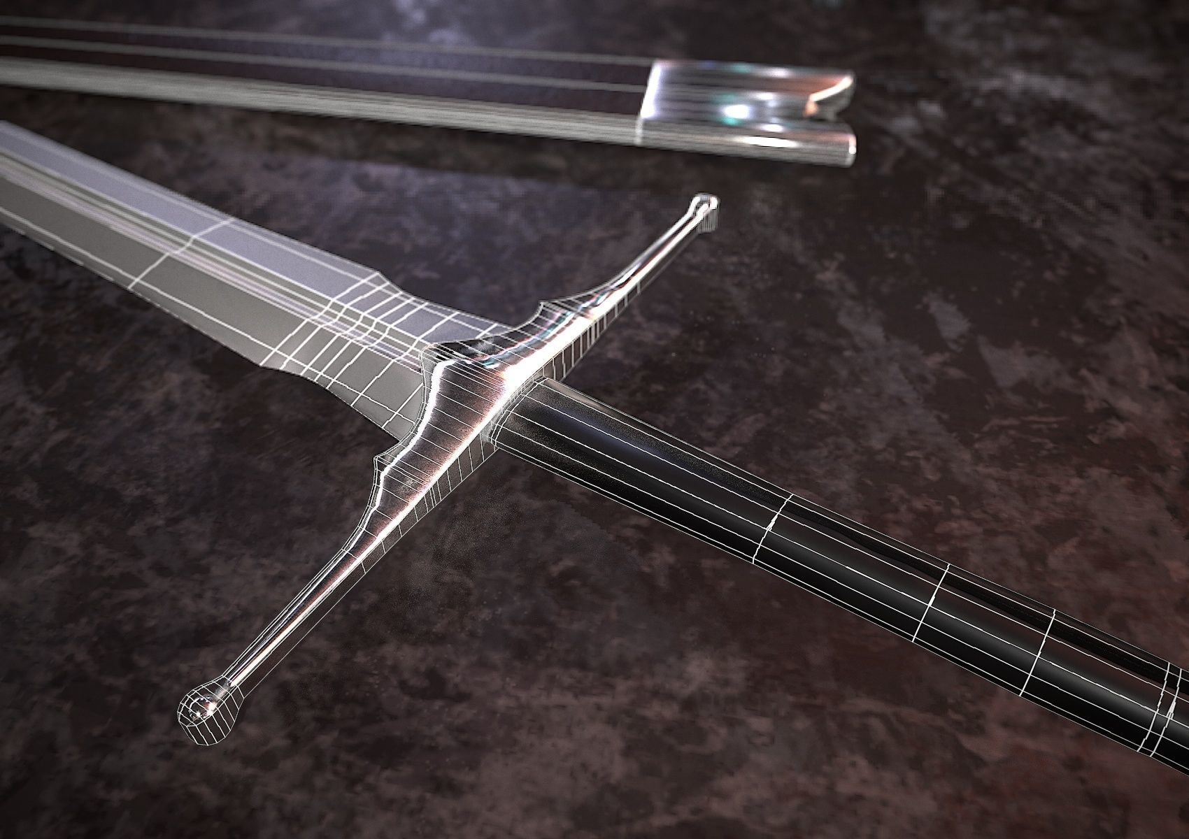 HIE Game Ready Sword D180226 Low-poly 3D model_14