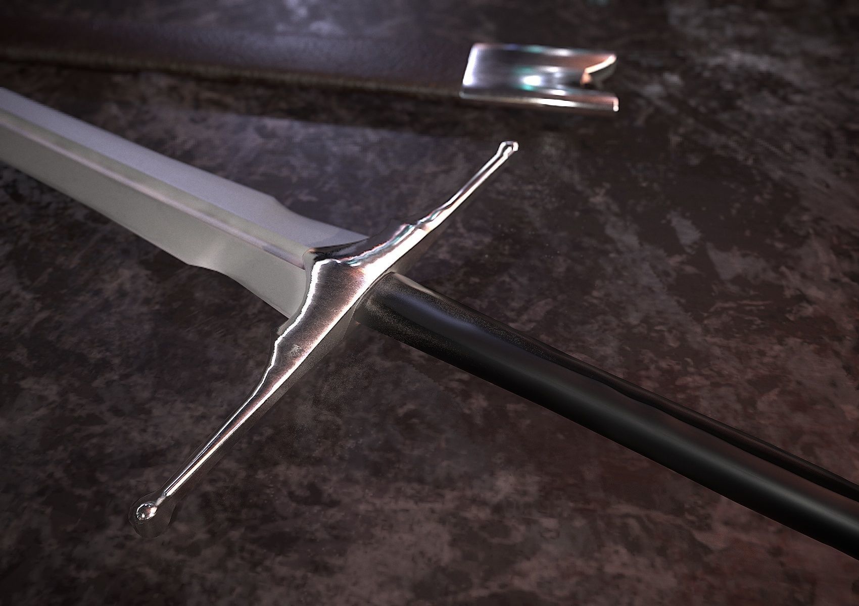 HIE Game Ready Sword D180226 Low-poly 3D model_12